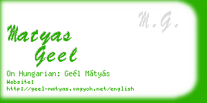 matyas geel business card